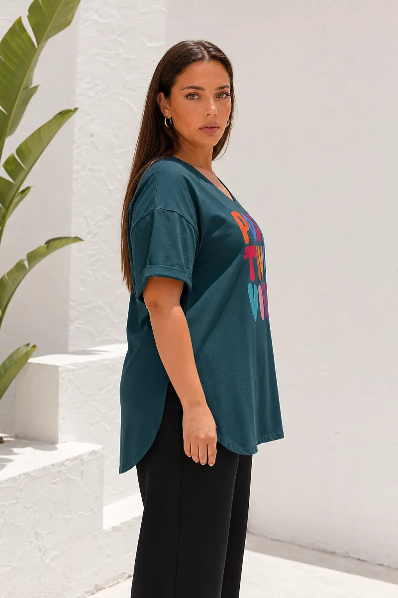 Κυπαρισί T-Shirt Με Τύπωμα 