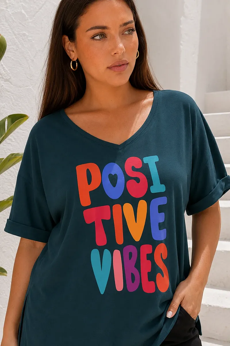 Κυπαρισί T-Shirt Με Τύπωμα 