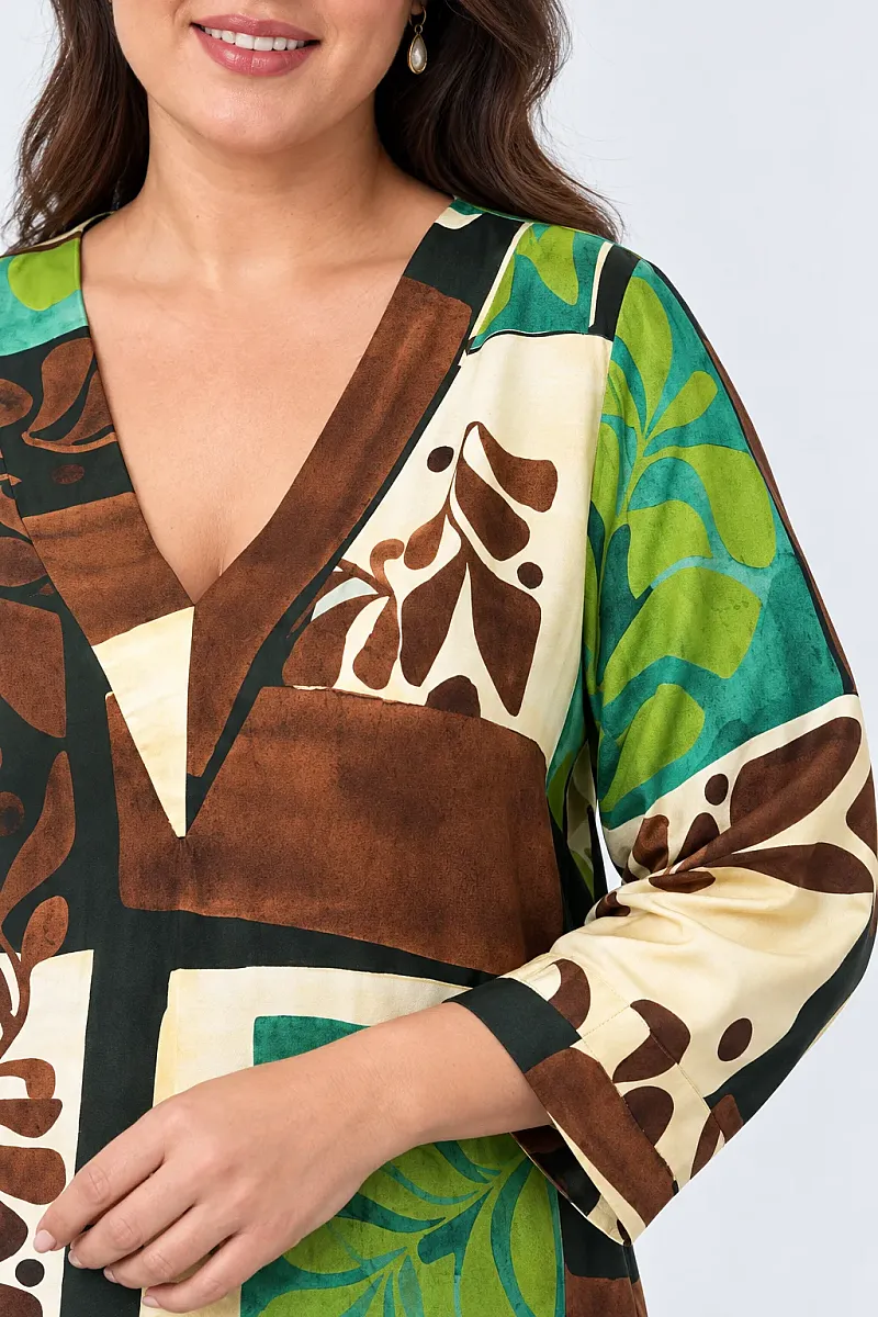 Oversized Μπλούζα Εμπριμέ