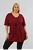 Μπορντό Plus Size T-Shirt Magnolia