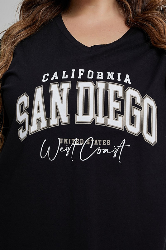 California T-Shirt Μαύρο