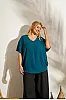 Plus Size Μπλούζα σε Φαρδιά Γραμμή Πετόλ