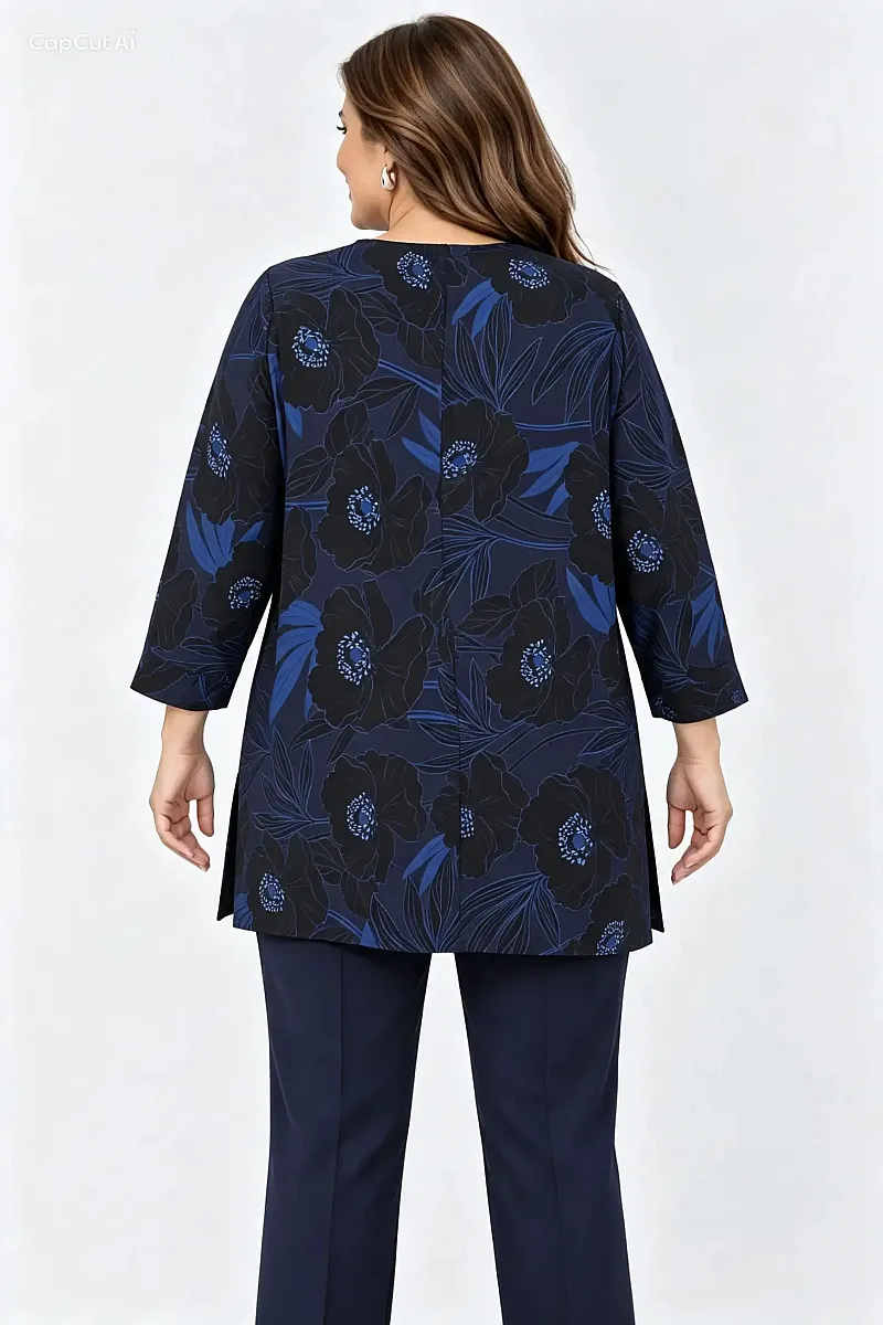 Oversized Μπλούζα Navy 