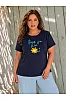 T-Shirt Με Κέντημα Μαργαρίτα Navy 