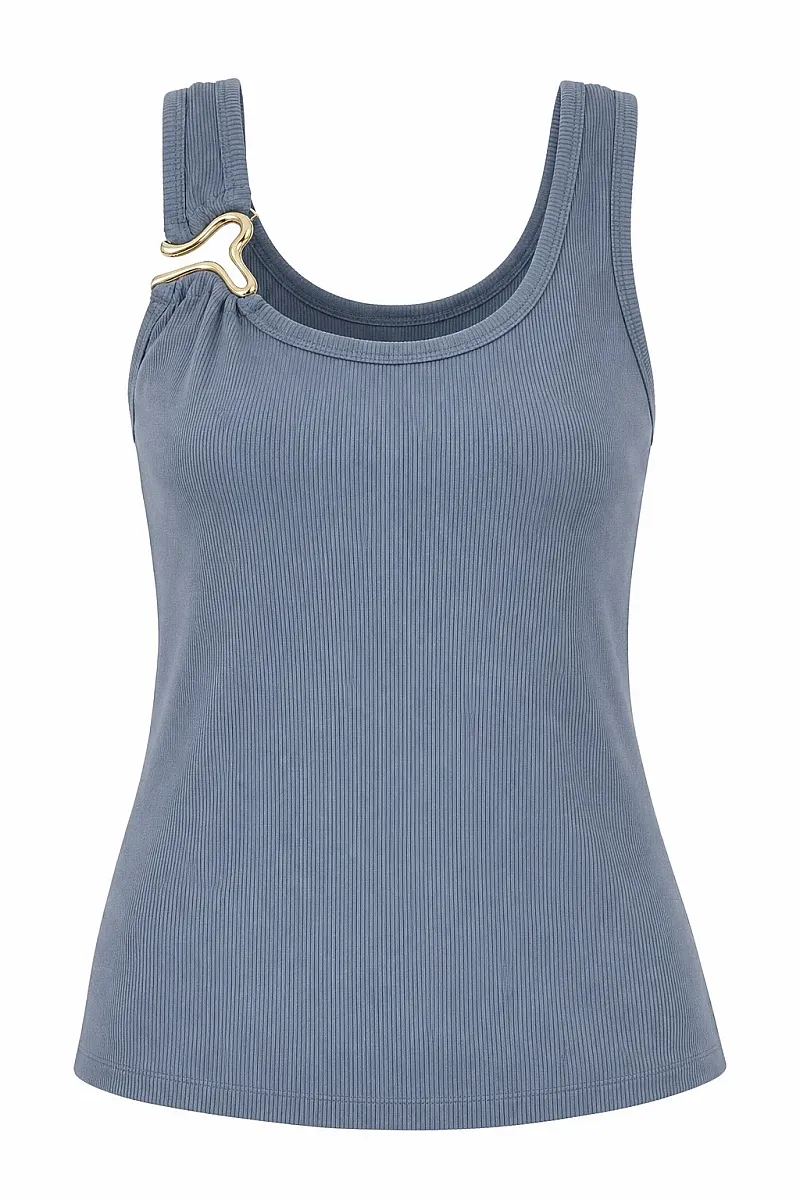 Dusty Blue  Αμάνικο Τοπ