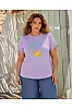 T-Shirt Με Κέντημα Μαργαρίτα Λιλά