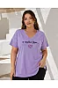 T-Shirt Με Κεντημένη Στάμπα Καρδιά 