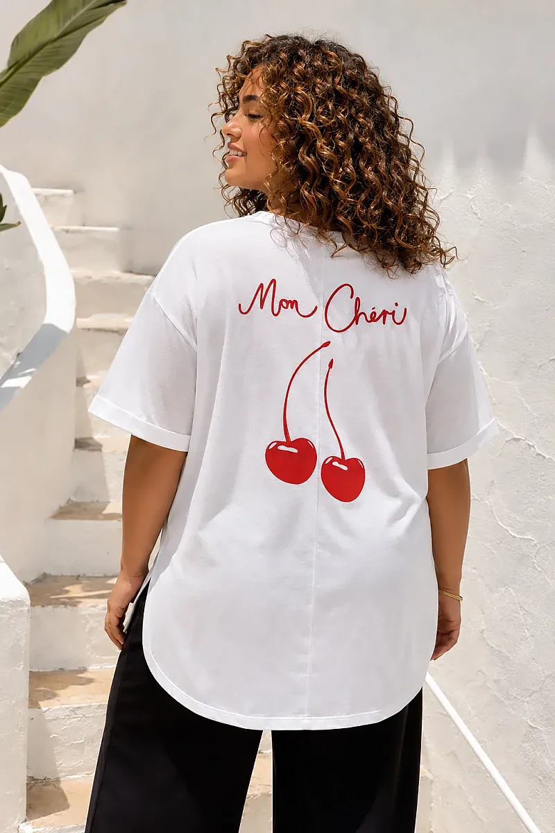 Mon Chéri T-Shirt Λευκό