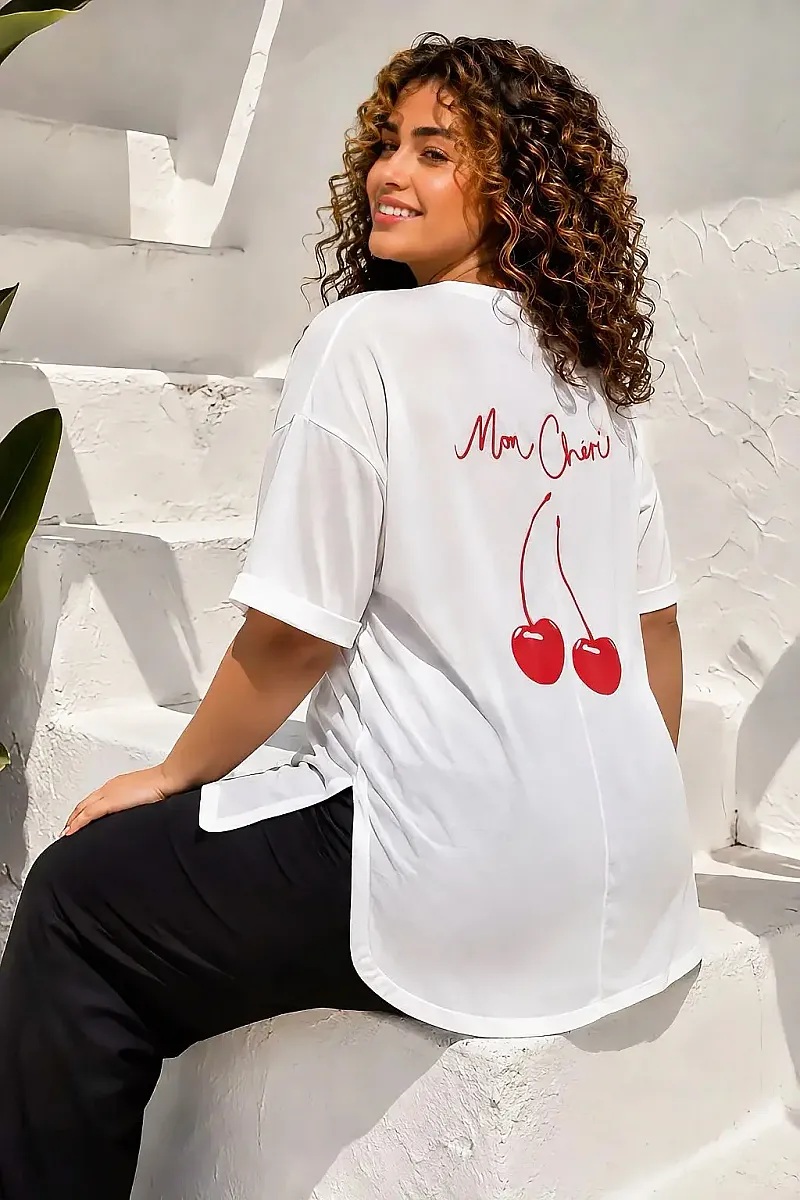 Mon Chéri T-Shirt Λευκό