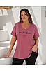Σομόν T-Shirt Με Κεντημένη Στάμπα Καρδιά 