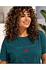 Κυπαρισί  Τ-Shirt Με Κέντημα Φιλάκι