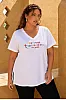 Λευκό T-Shirt Με Κεντημένη Σταμπα 