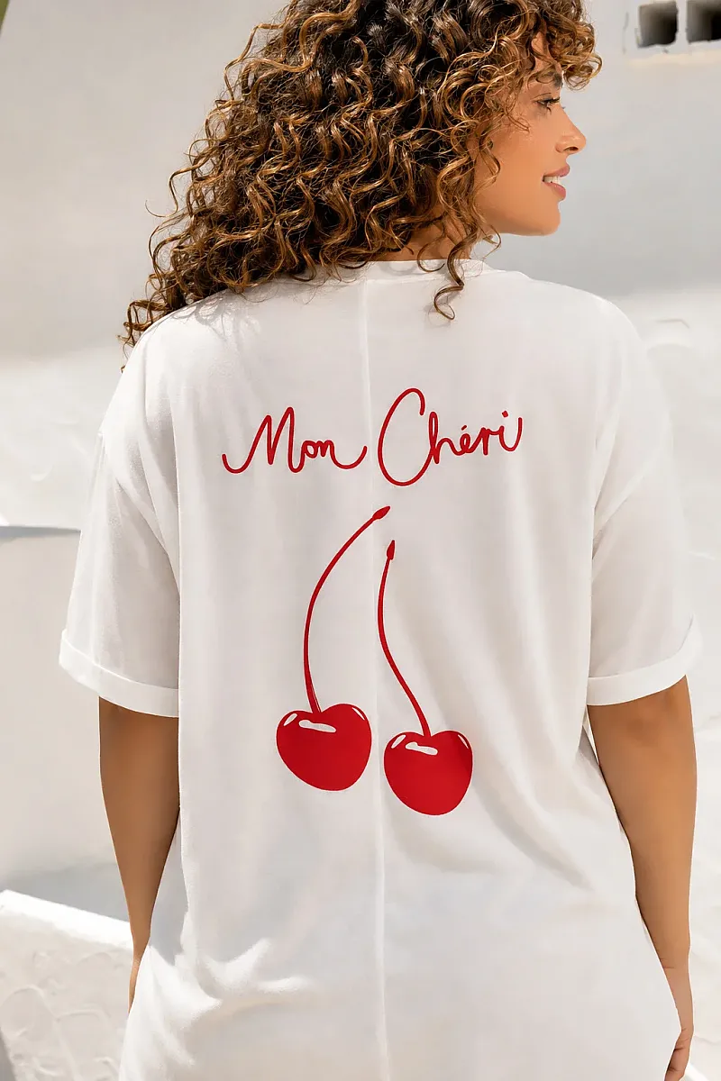 Mon Chéri T-Shirt Λευκό