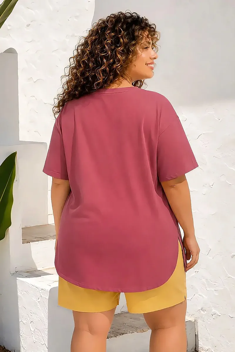 Σομόν T-Shirt Με Τύπωμα 