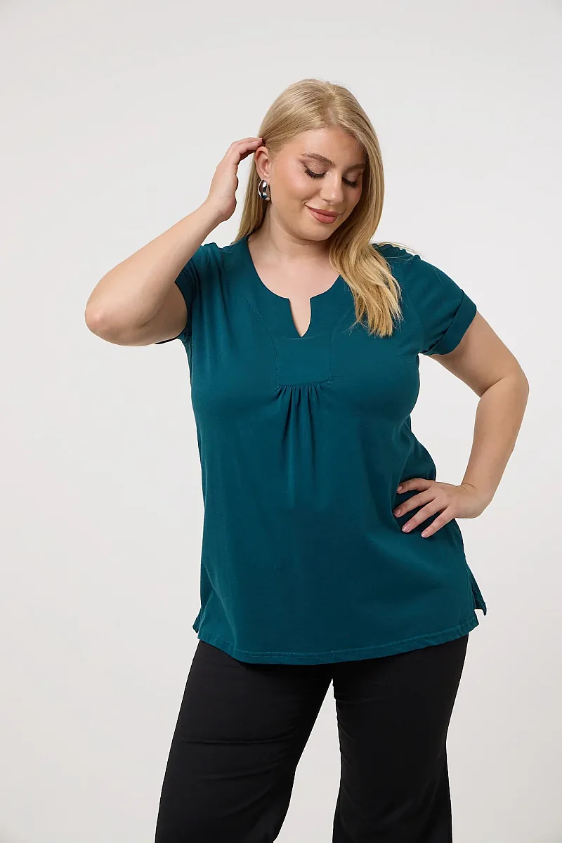 Κυπαρισί Μπλούζα V Άνοιγμα 