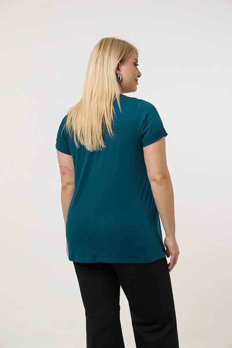 Κυπαρισί Μπλούζα V Άνοιγμα 