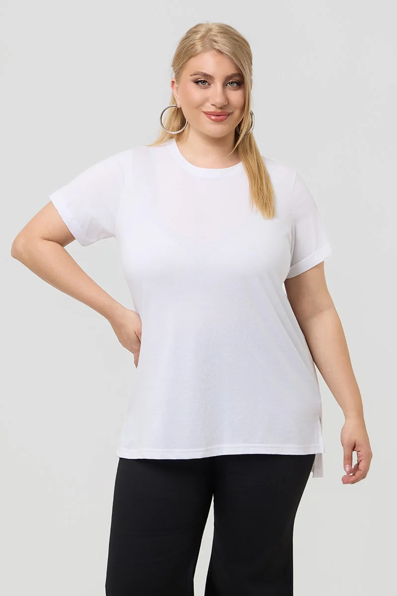 Λευκό Basic T-Shirt 