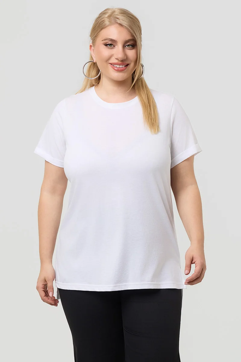 Λευκό Basic T-Shirt 