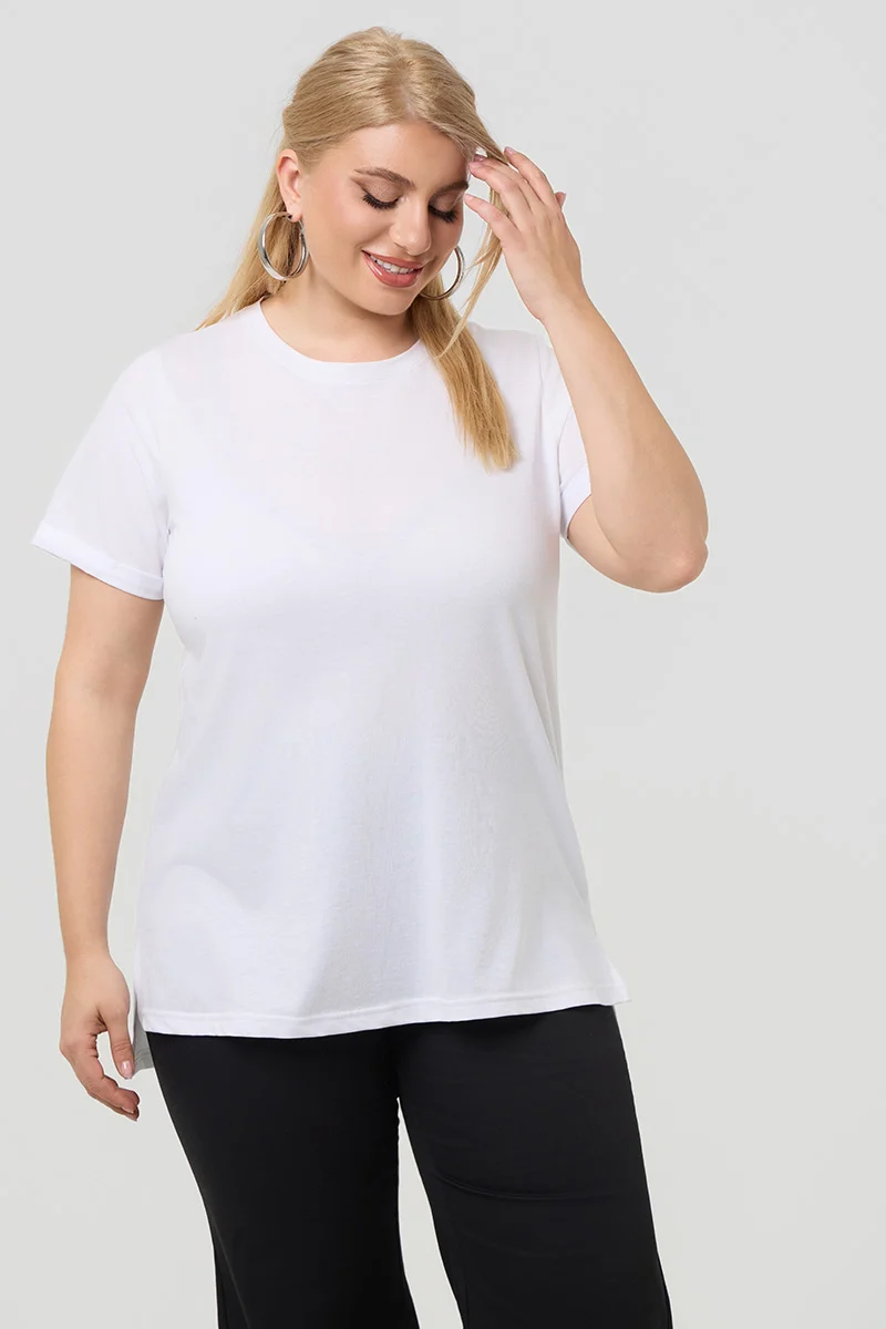 Λευκό Basic T-Shirt 