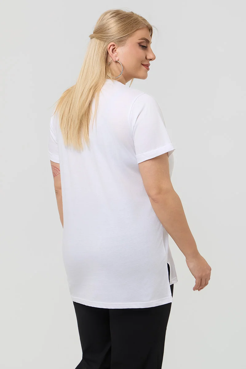 Λευκό Basic T-Shirt 