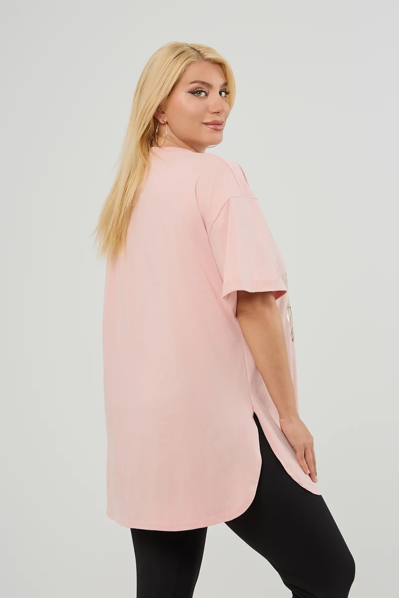 Σομόν Plus Size T-Shirt Butterfly 