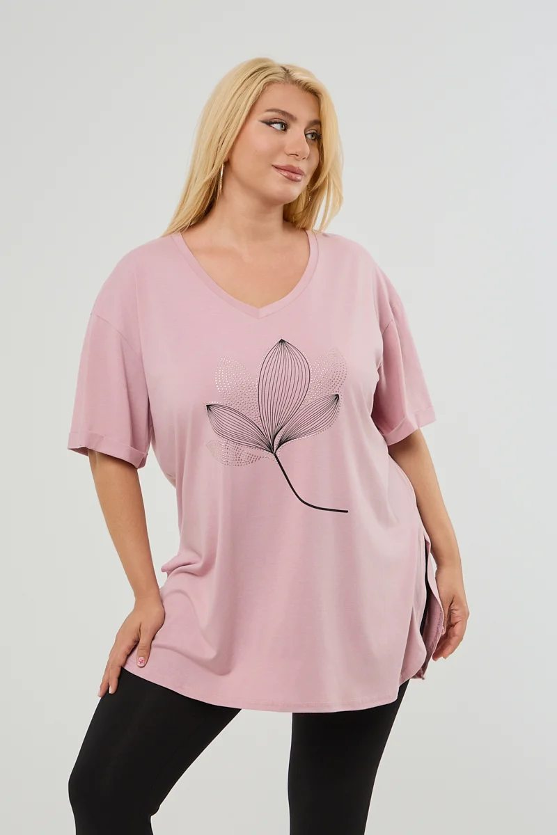 Σομόν Plus Size T-Shirt Magnolia