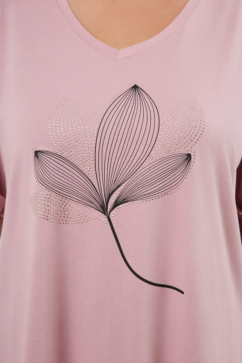 Σομόν Plus Size T-Shirt Magnolia
