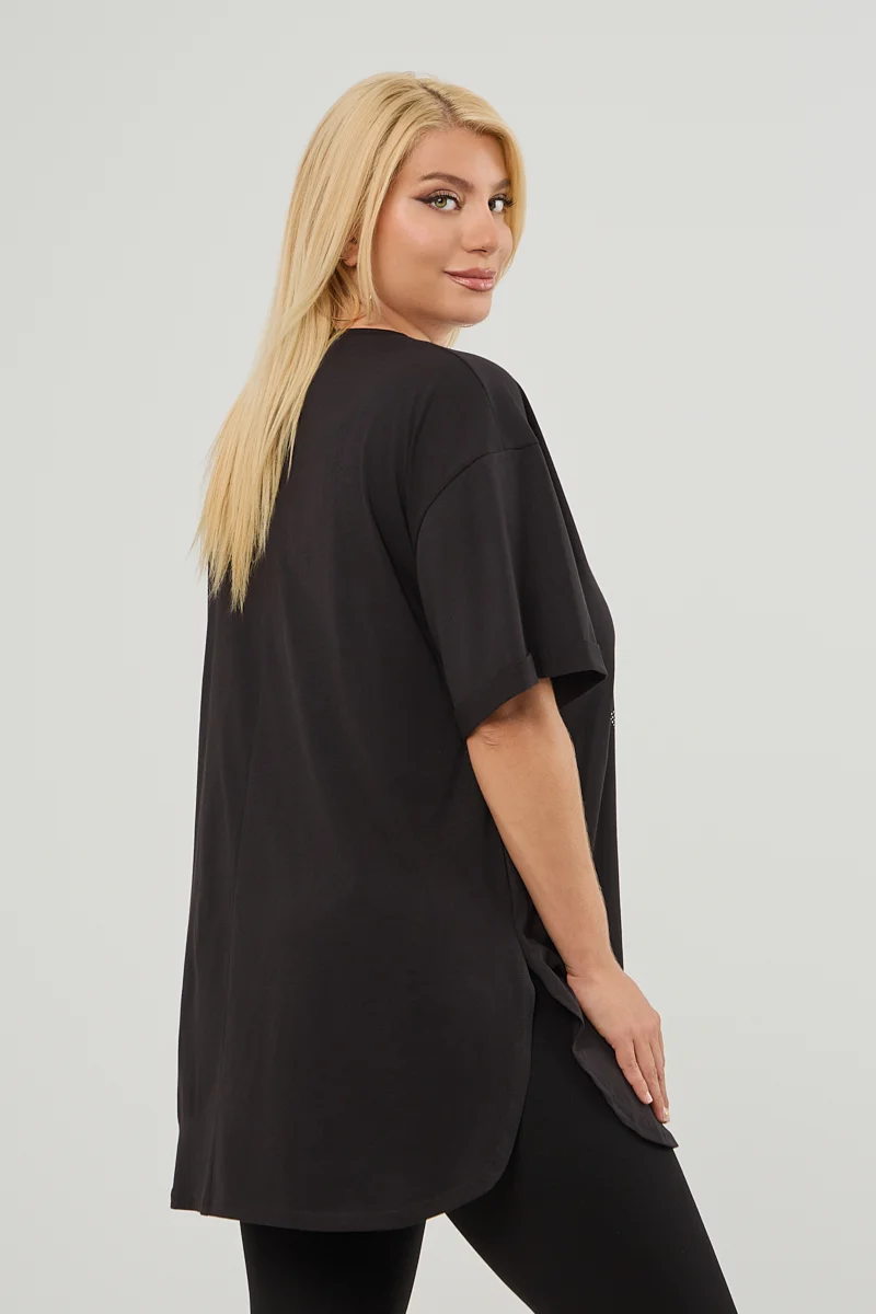 Μαύρο Plus Size T-Shirt Magnolia