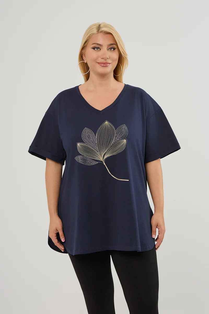 Navy Plus Size T-Shirt Magnolia
