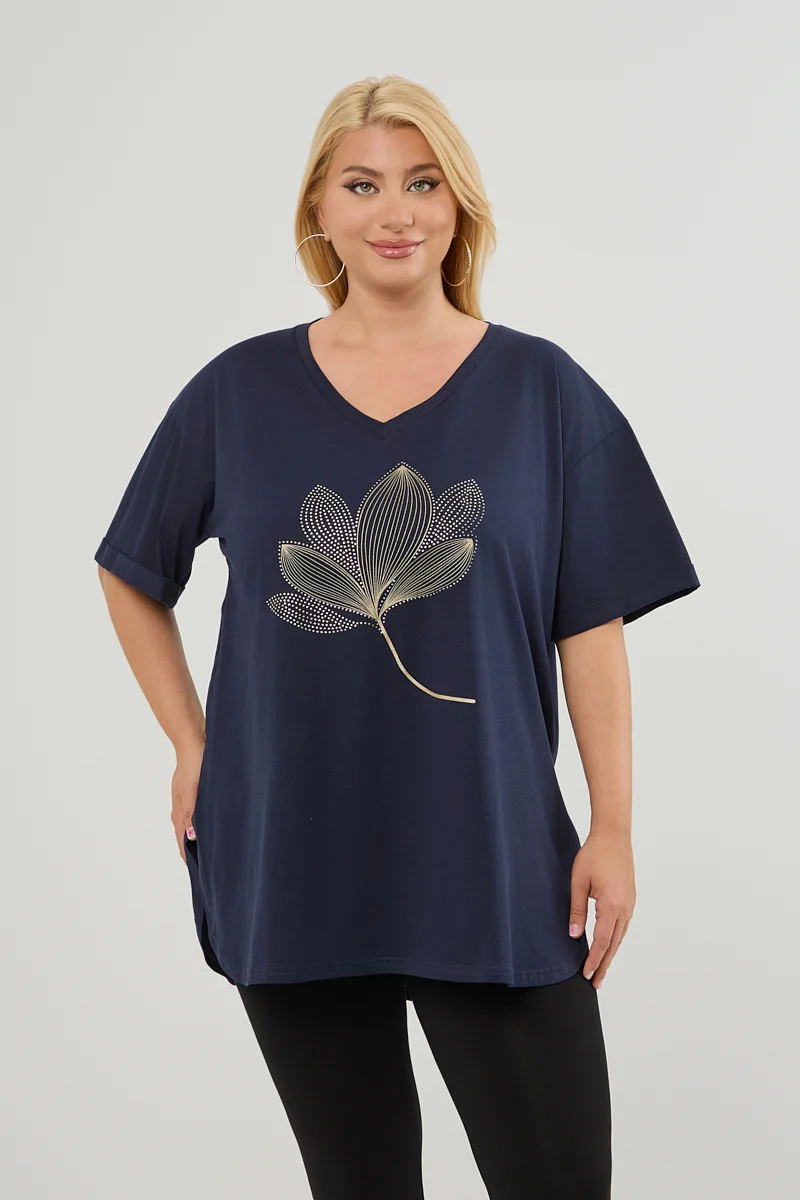 Navy Plus Size T-Shirt Magnolia
