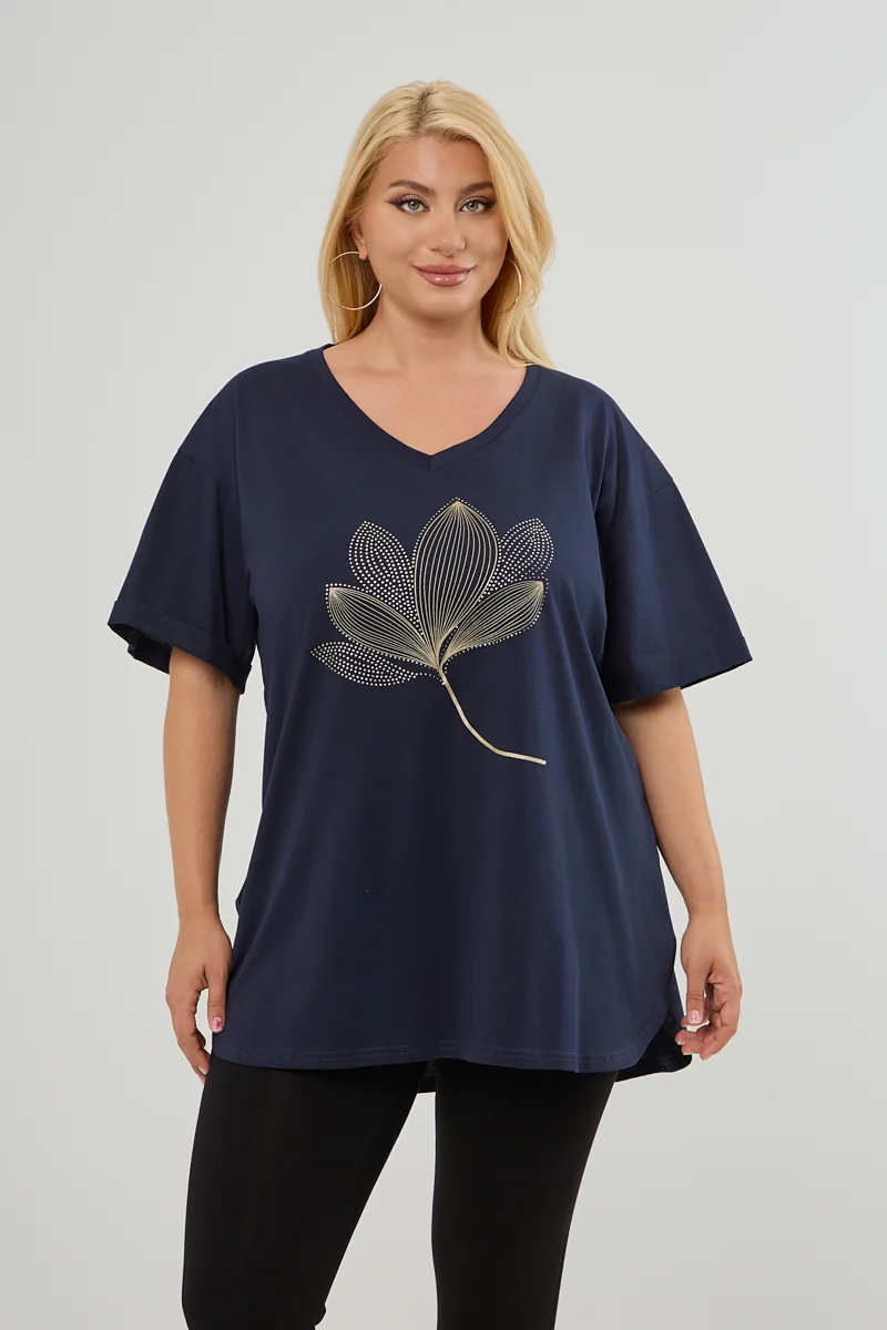 Navy Plus Size T-Shirt Magnolia