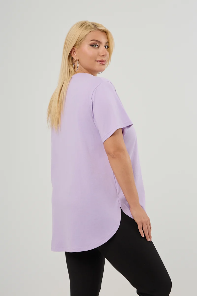 Λιλά Plus Size T-Shirt 