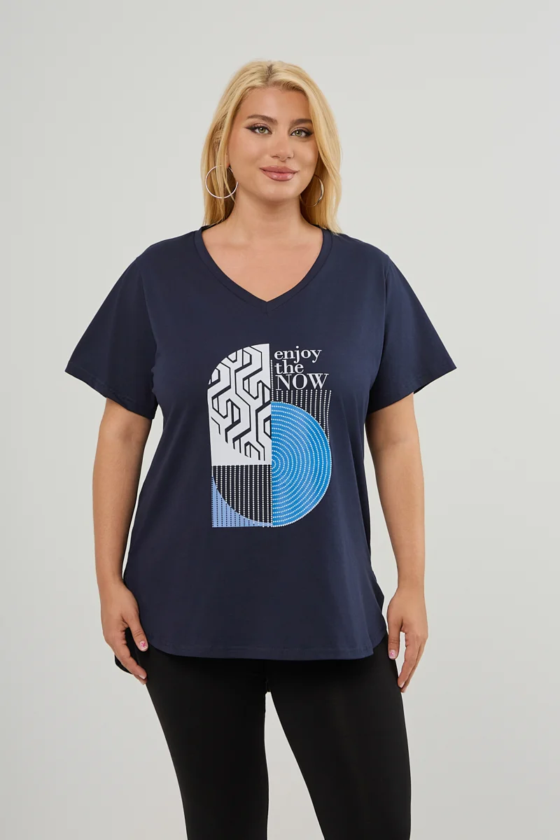 Navy Plus Size T-Shirt 