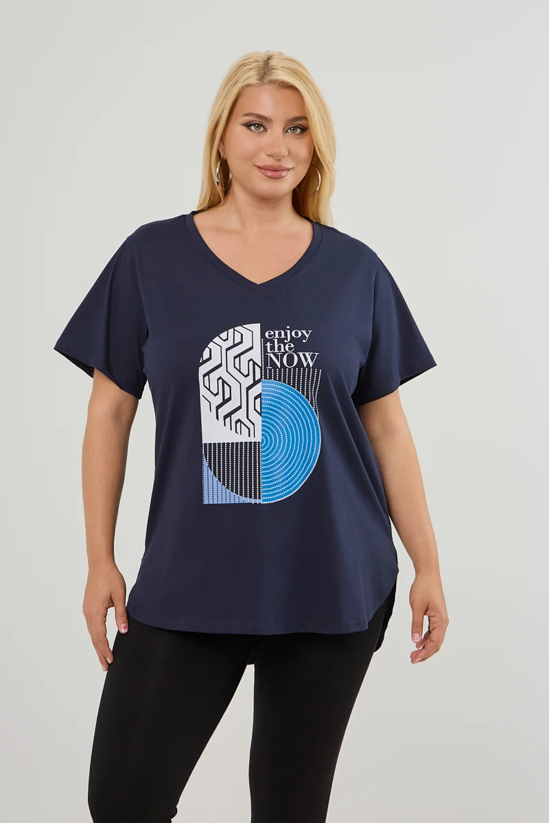 Navy Plus Size T-Shirt 