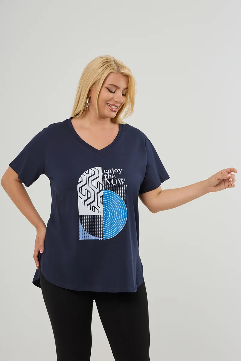Navy Plus Size T-Shirt 