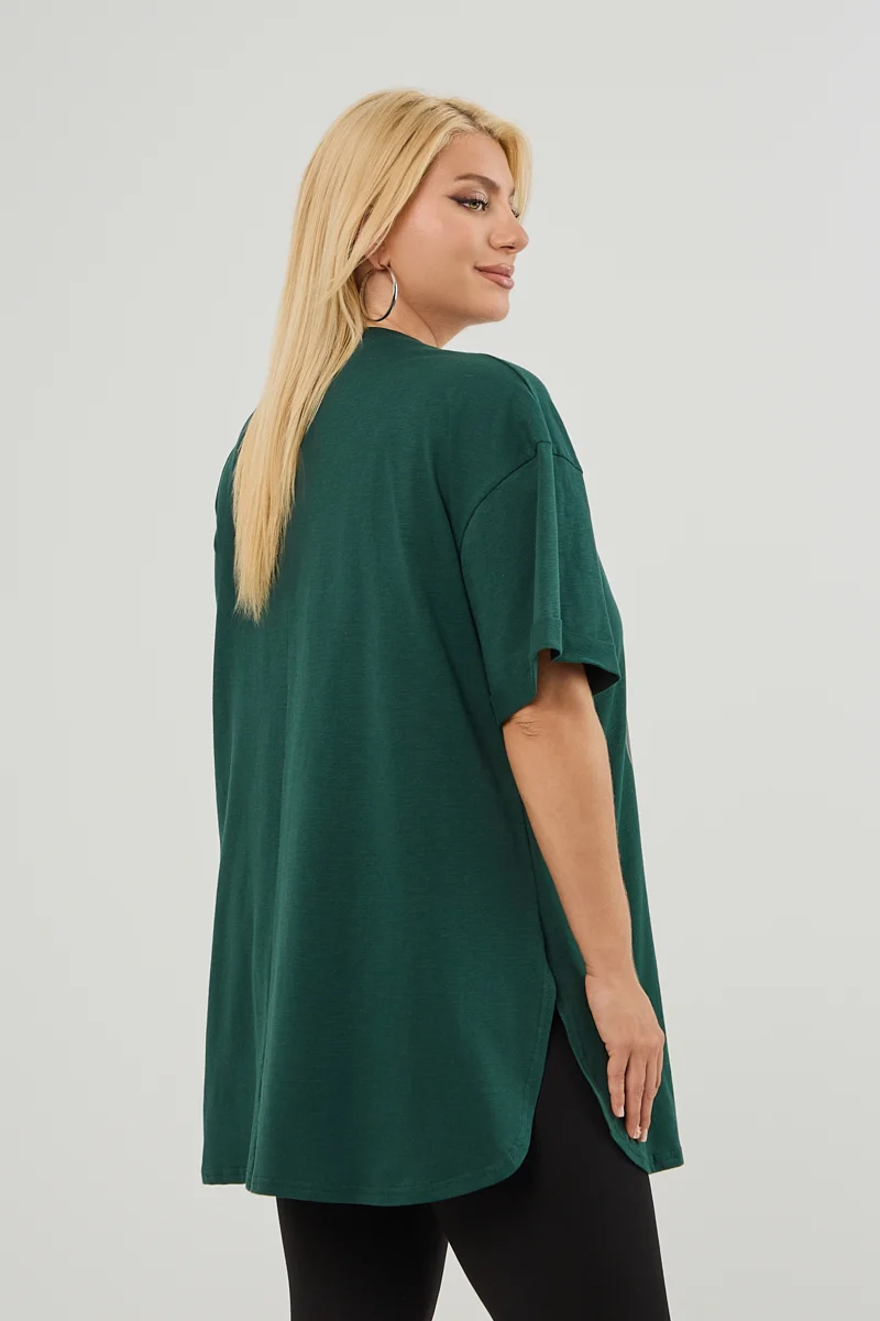 Μοντέρνο Plus Size T-Shirt Κυπαρισσί 