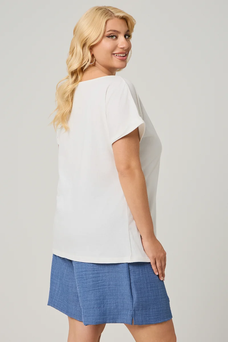  T-shirt Με Μπλε Τύπωμα 