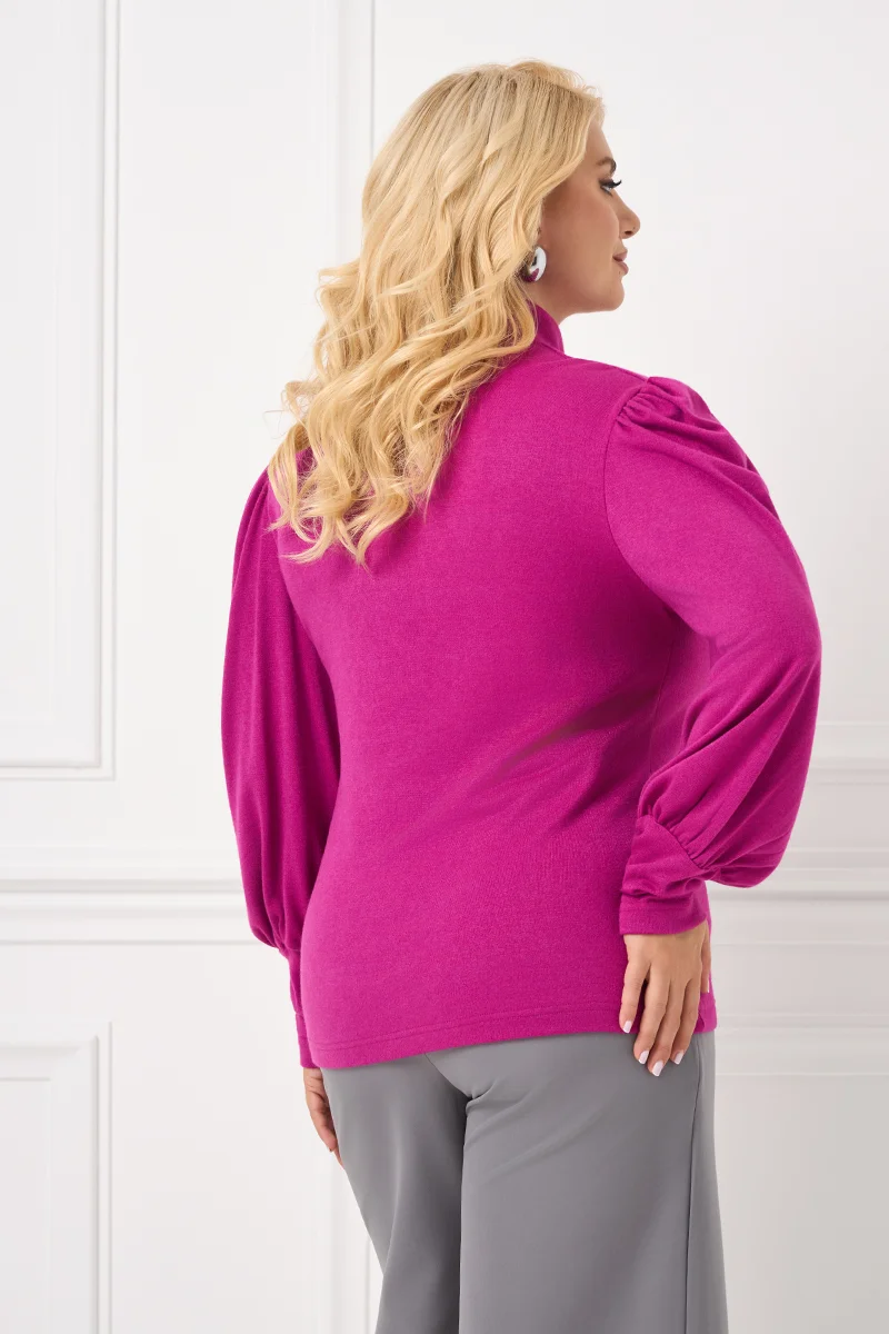 Μπλούζα Με Φουσκωτά Μανίκια Φούξια