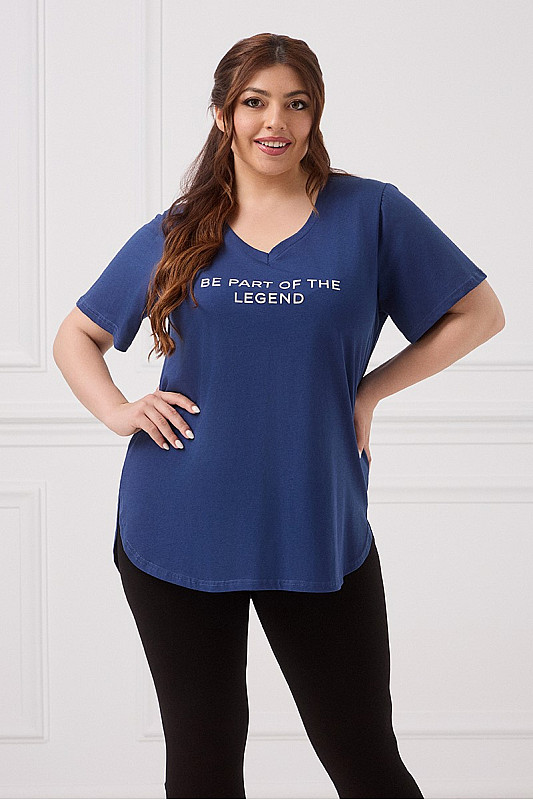 Legent T-Shirt Μπλε Ραφ