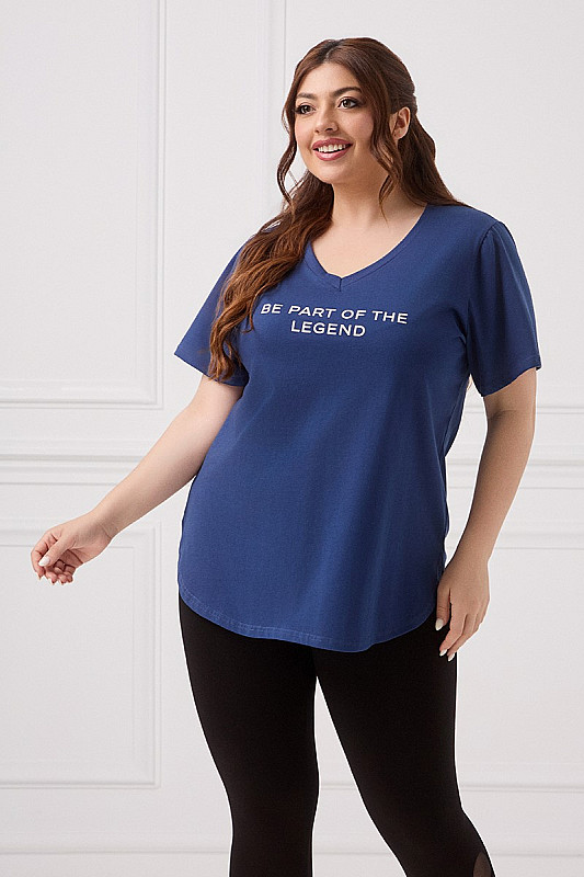 Legent T-Shirt Μπλε Ραφ