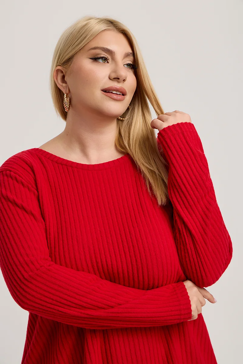 Κόκκινη Μπλούζα Με Φιόγκο Στην Πλάτη 