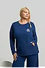Μπλε Plus Size Φούτερ με Τσέπη 