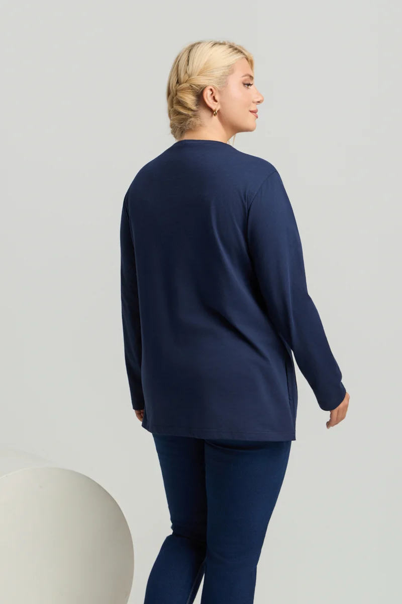 Μπλε Τ-Shirt Με Παγιέτες