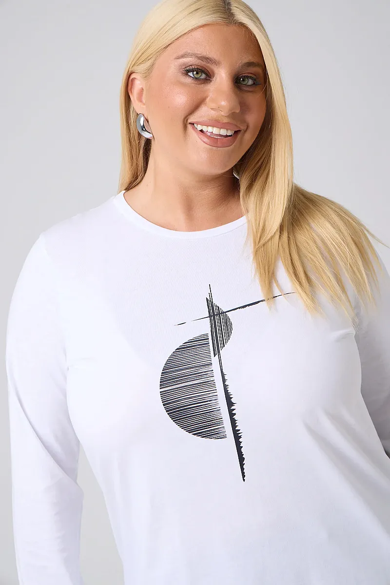Μακρυμάνικο T-Shirt Λευκό