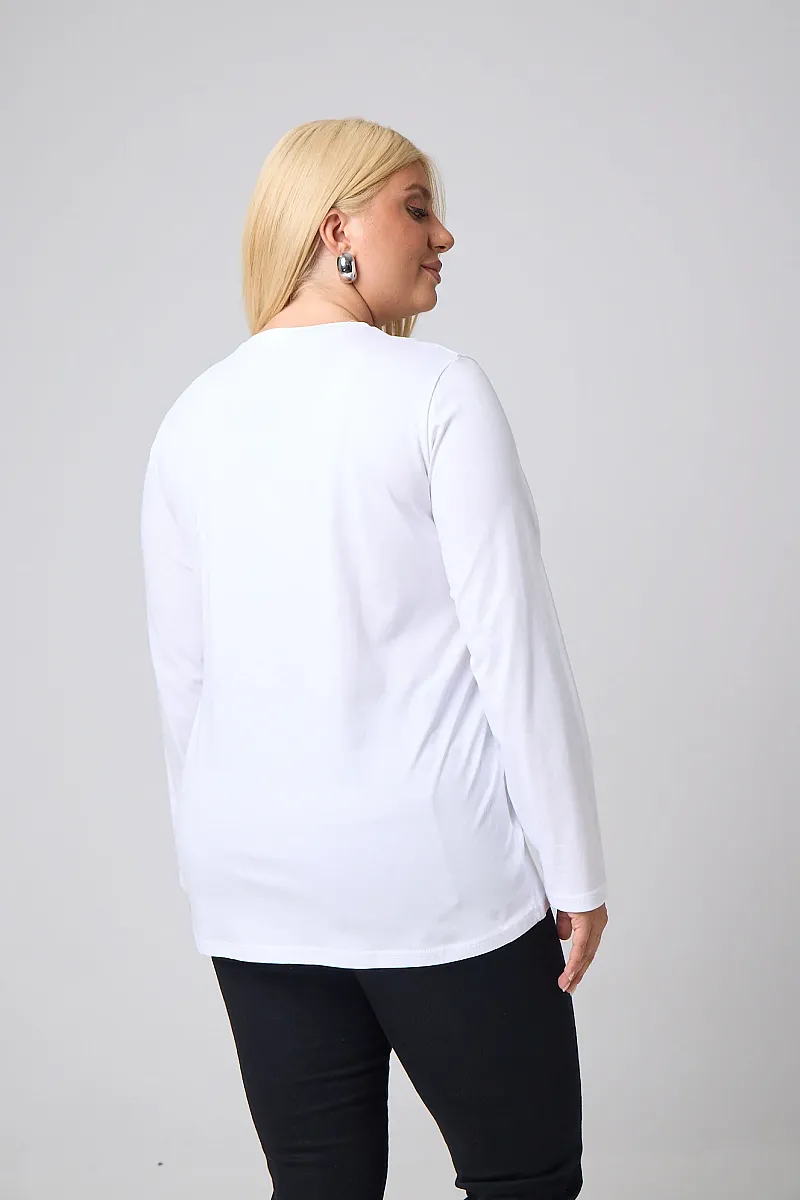 Μακρυμάνικο T-Shirt Λευκό