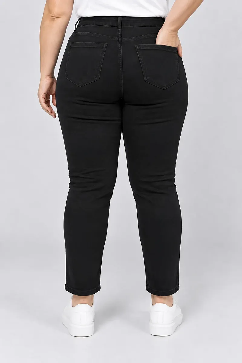 Urban Curve Plus Size Ψηλόμεσο Μαύρο Τζιν
