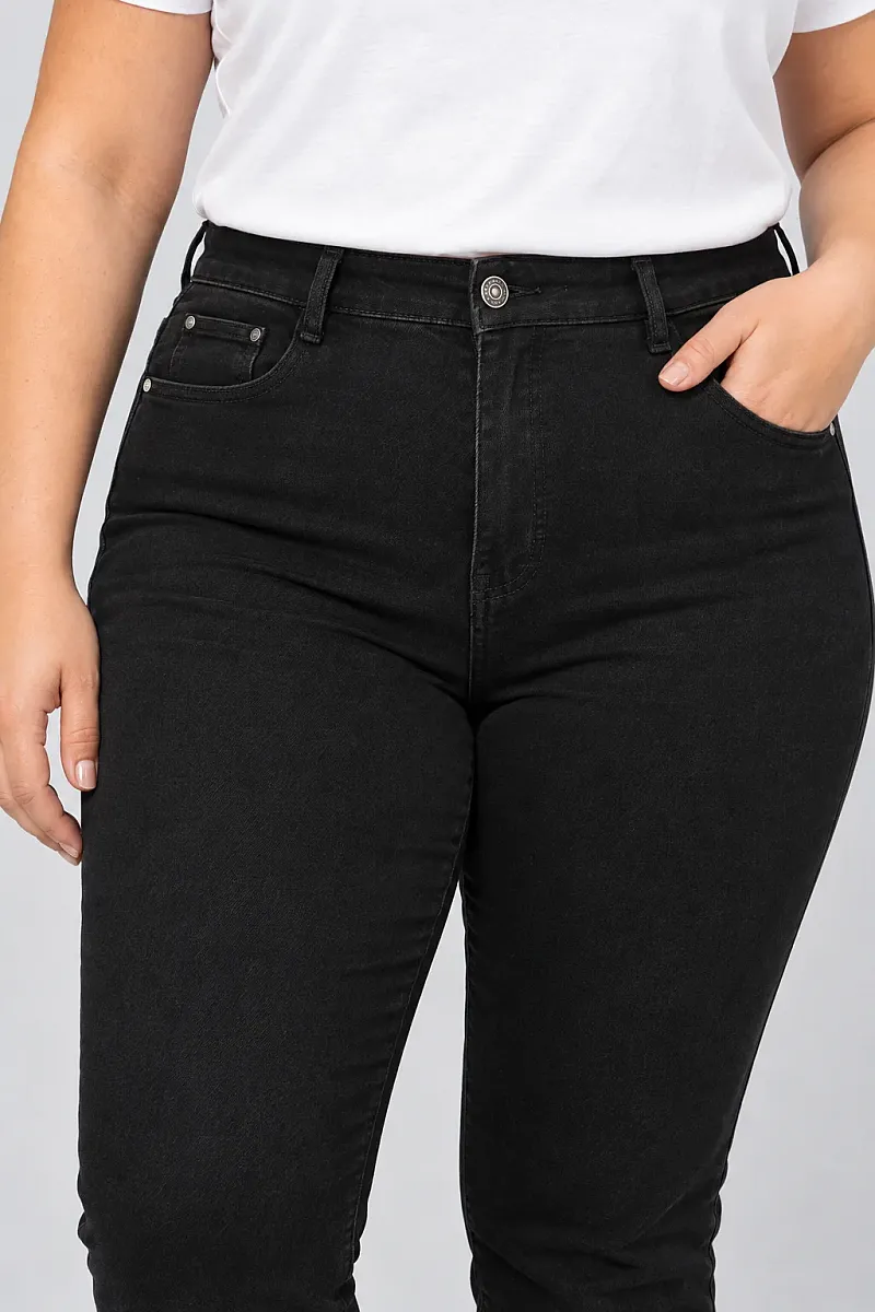 Urban Curve Plus Size Ψηλόμεσο Μαύρο Τζιν