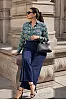 Plus Size Cropped Παντελόνι Navy