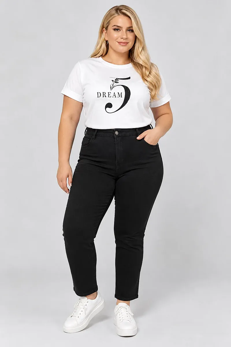 Urban Curve Plus Size Ψηλόμεσο Μαύρο Τζιν