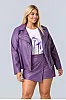  Skort Δερματίνης Dusty Purple